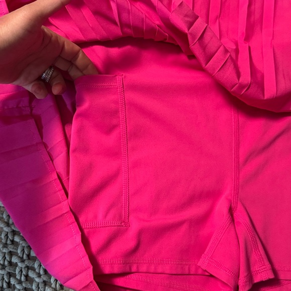 Fabletics Hot pink Hot Shot Pleated Dress size small - Picture 9 of 12